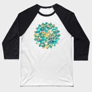 Spring Mandala Flower Art Baseball T-Shirt